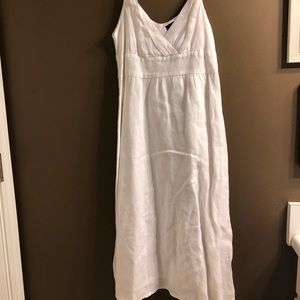 Mid length white dress